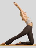 Willit Women's Butterflux Yoga Flare Leggings 30.5 Inch in brown