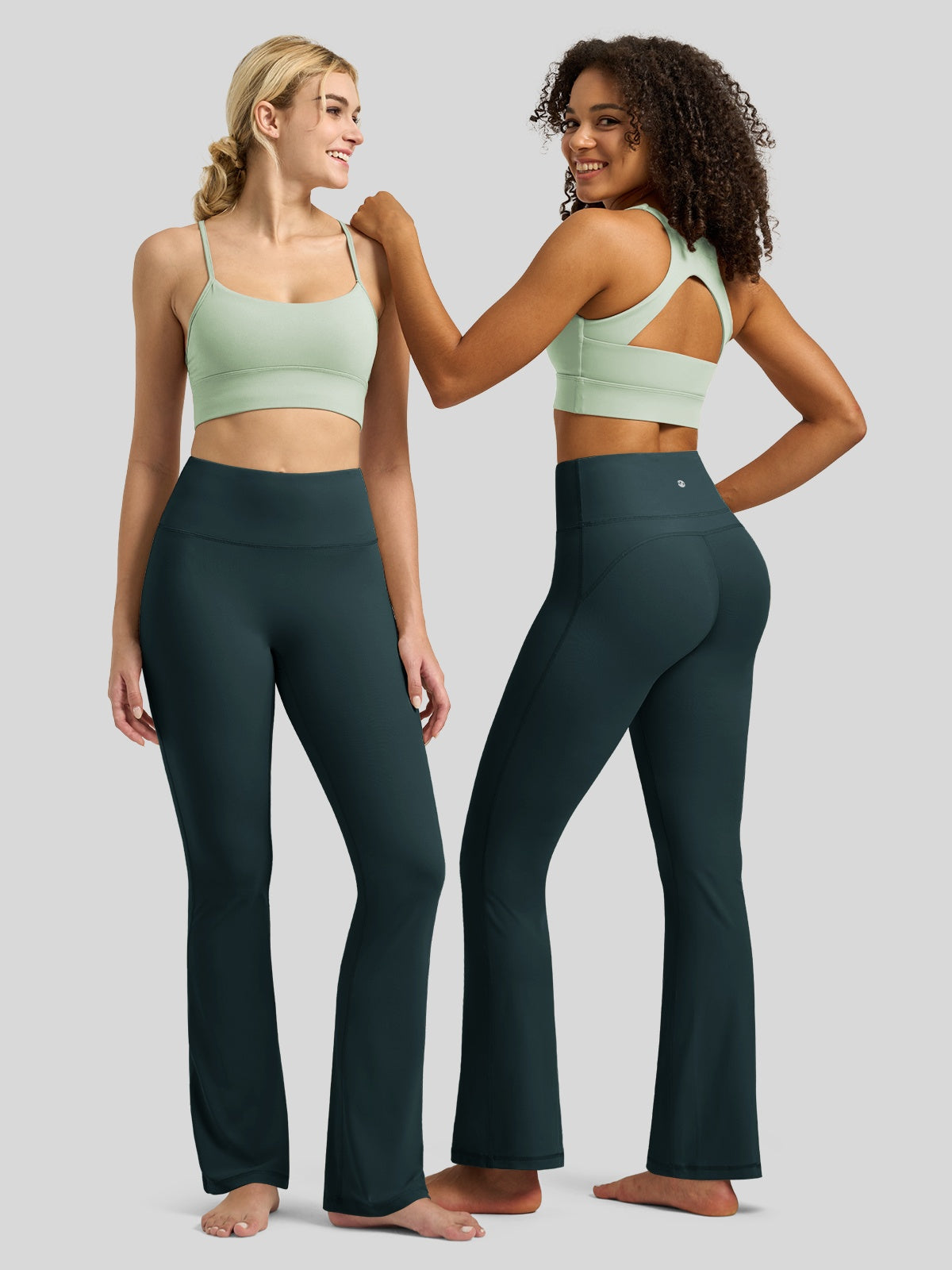 Willit Women's Butterflux Yoga Flare Leggings 33 Inch in blue