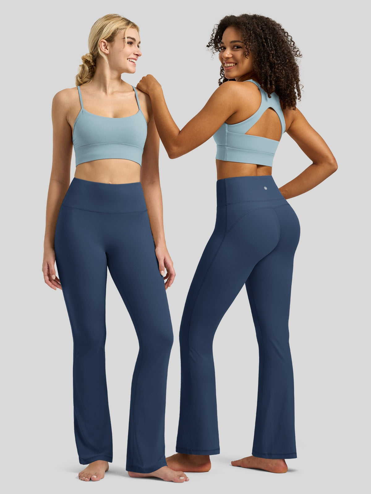 Willit Women's Butterflux Yoga Flare Leggings 33 Inch in blue