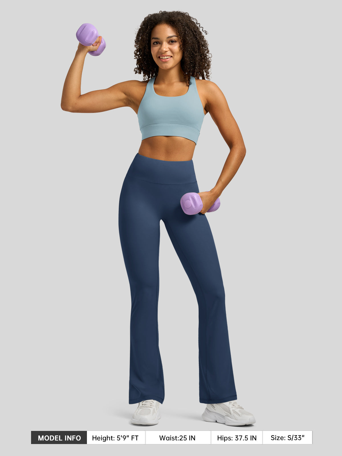 Willit Women's Butterflux Yoga Flare Leggings 33 Inch in blue