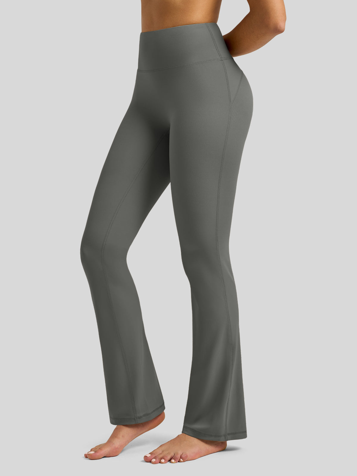 Willit Women's Butterflux Yoga Flare Leggings 30.5 Inch in gray