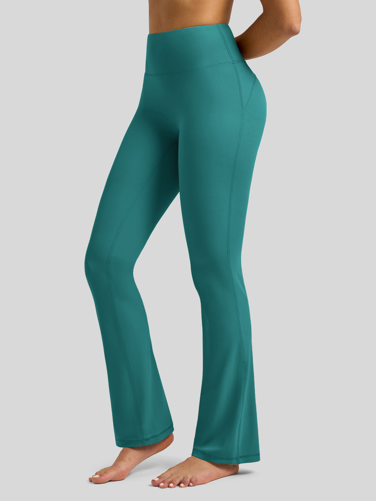 Willit Women's Butterflux Yoga Flare Leggings 30.5 Inch in green