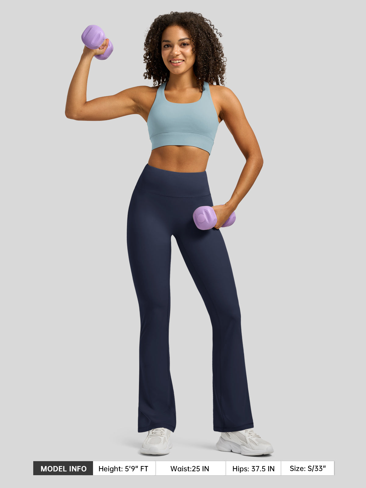 Willit Women's Butterflux Yoga Flare Leggings 33 Inch in navy