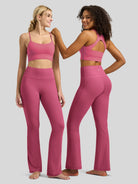 Willit Women's Butterflux Yoga Flare Leggings 29 Inch in red