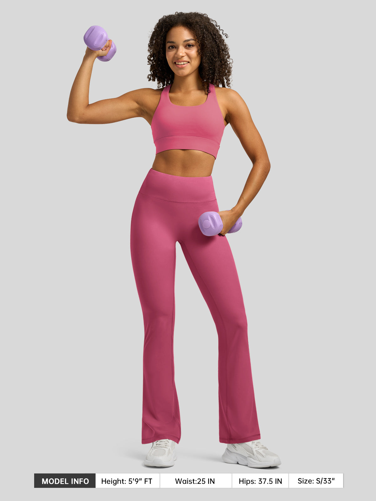 Willit Women's Butterflux Yoga Flare Leggings 33 Inch in red