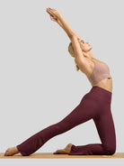 Willit Women's Butterflux Yoga Flare Leggings 30.5 Inch in red