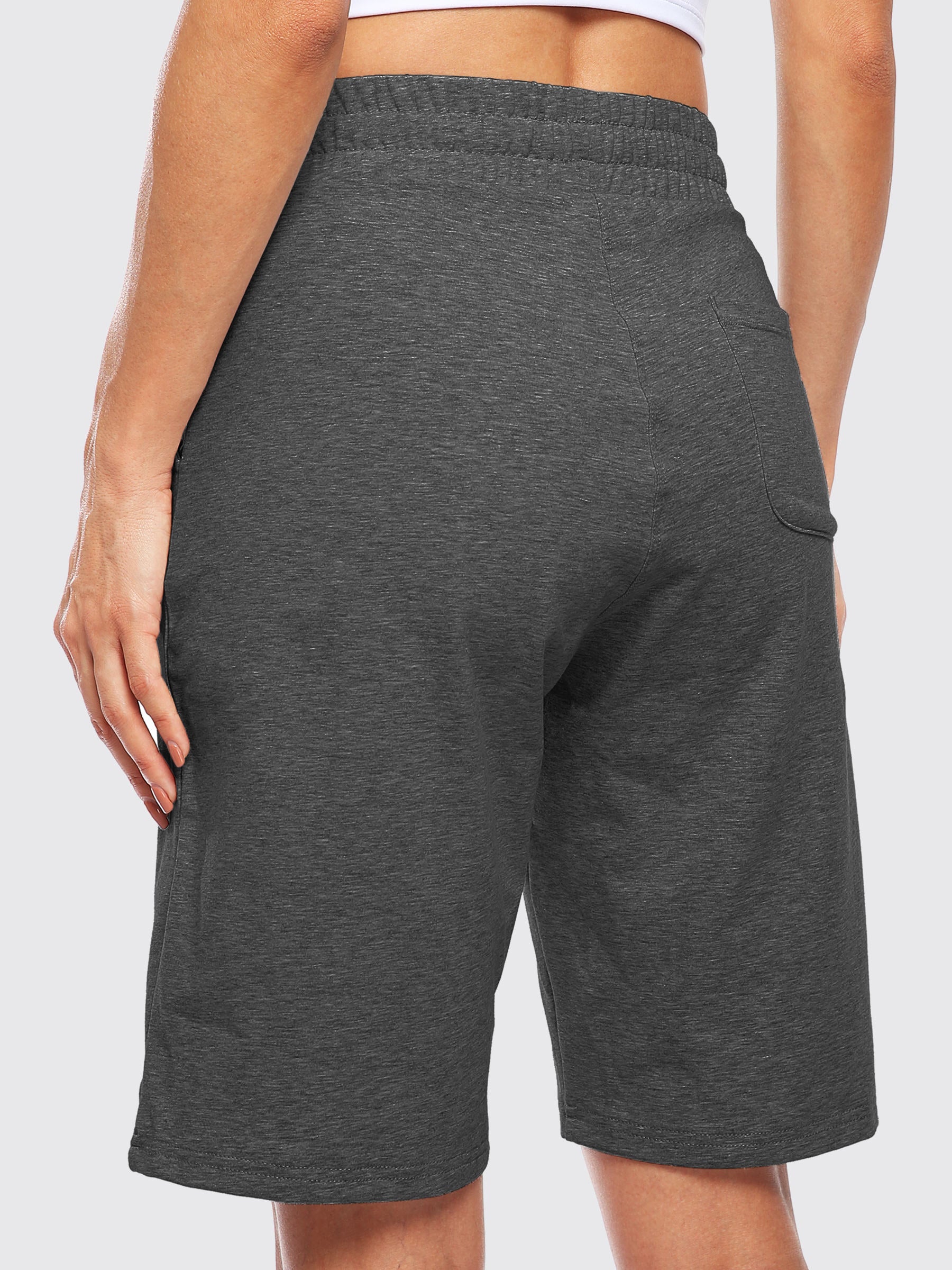 Womens Cotton Bermuda Shorts dark gray