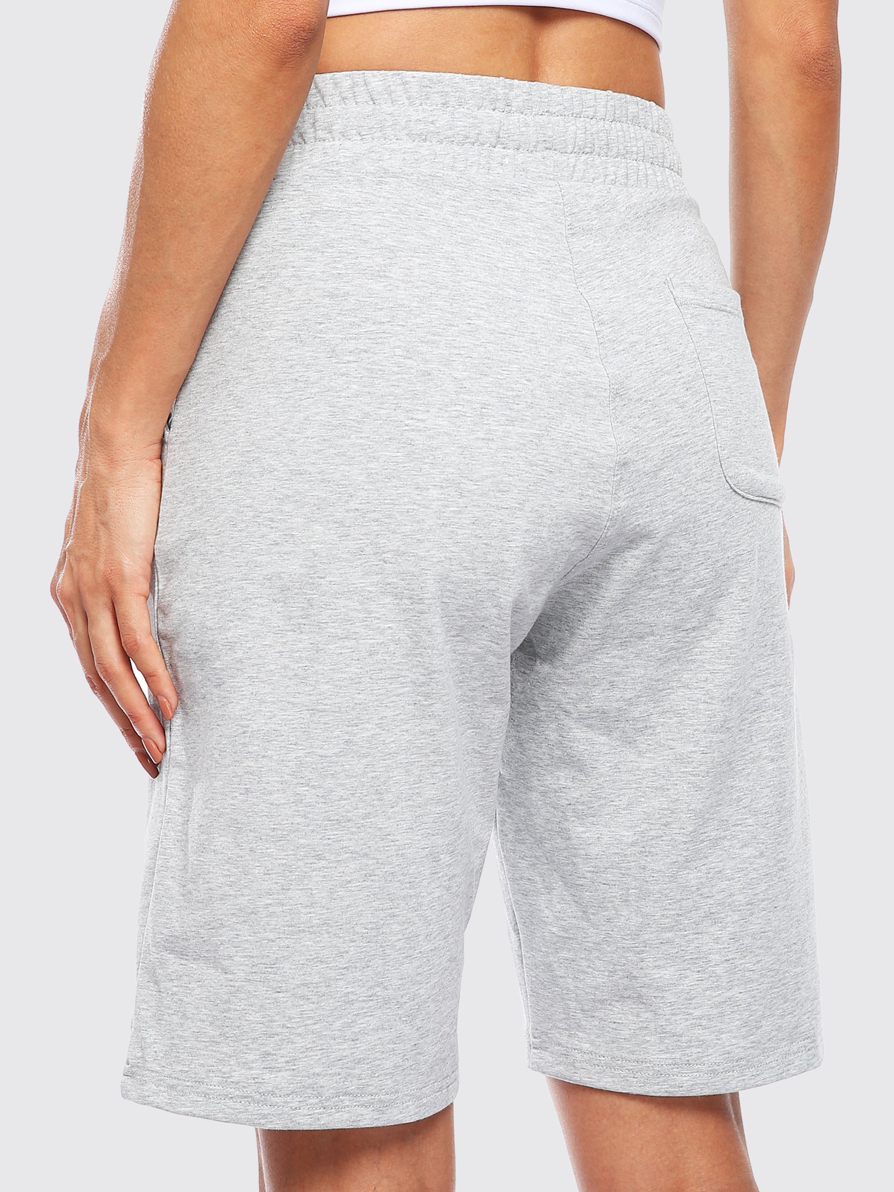 Womens Cotton Bermuda Shorts light gray