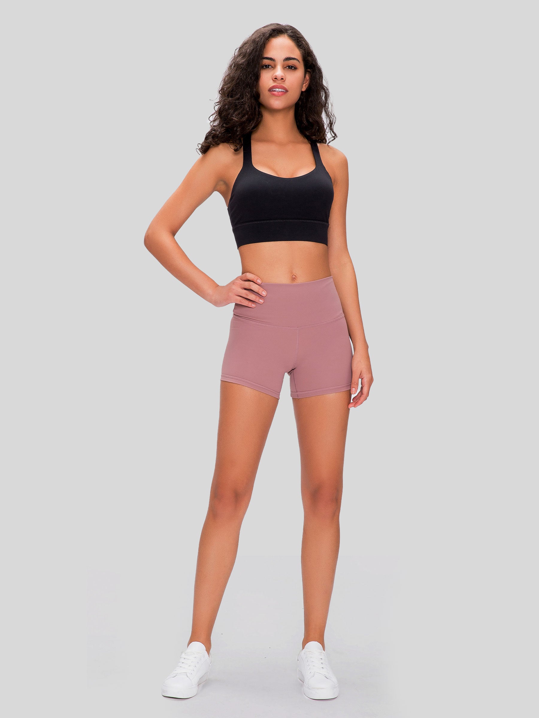 Womens Cross Back Sports Bra black