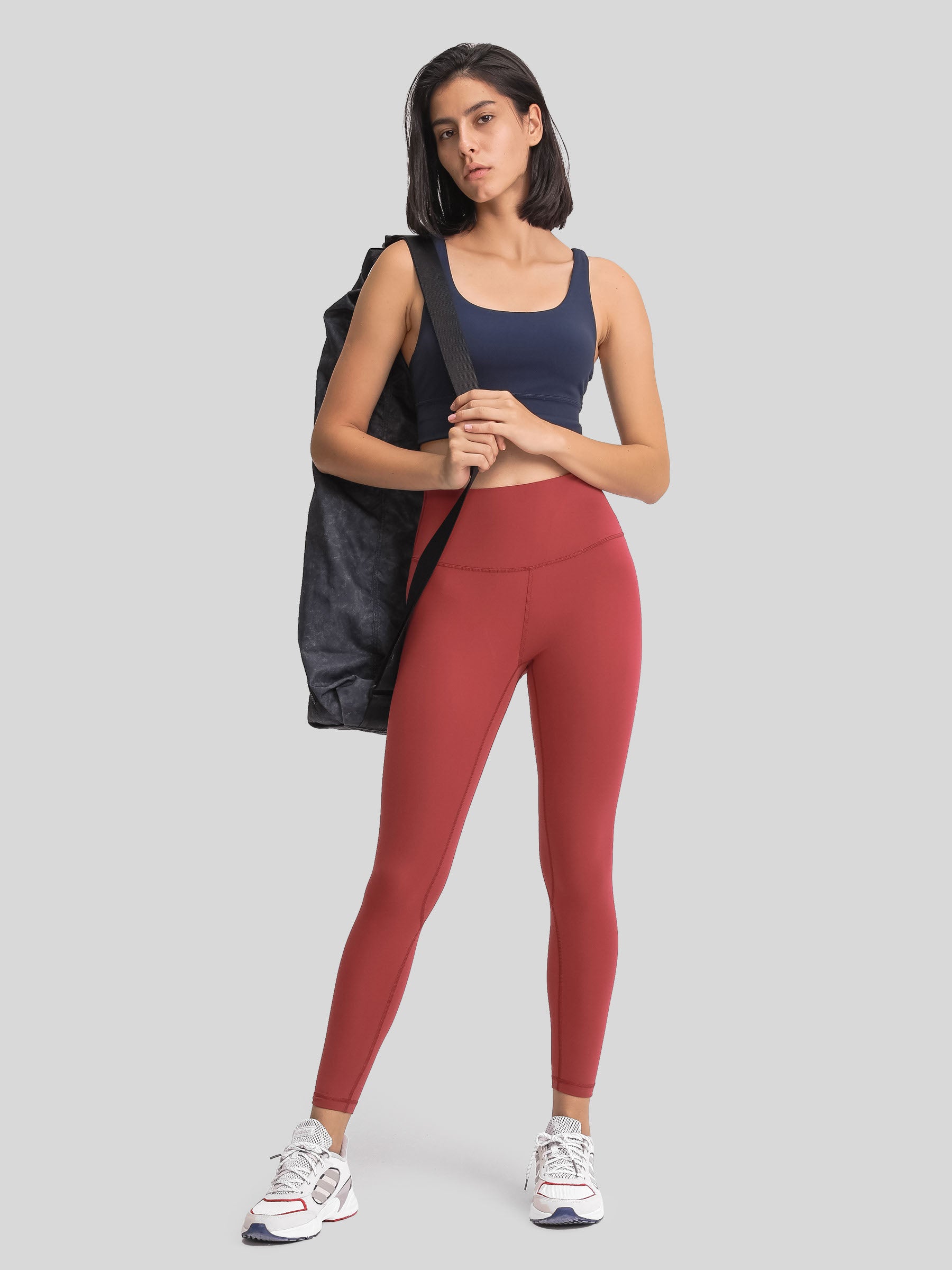 Womens Cross Back Yoga Bra navy