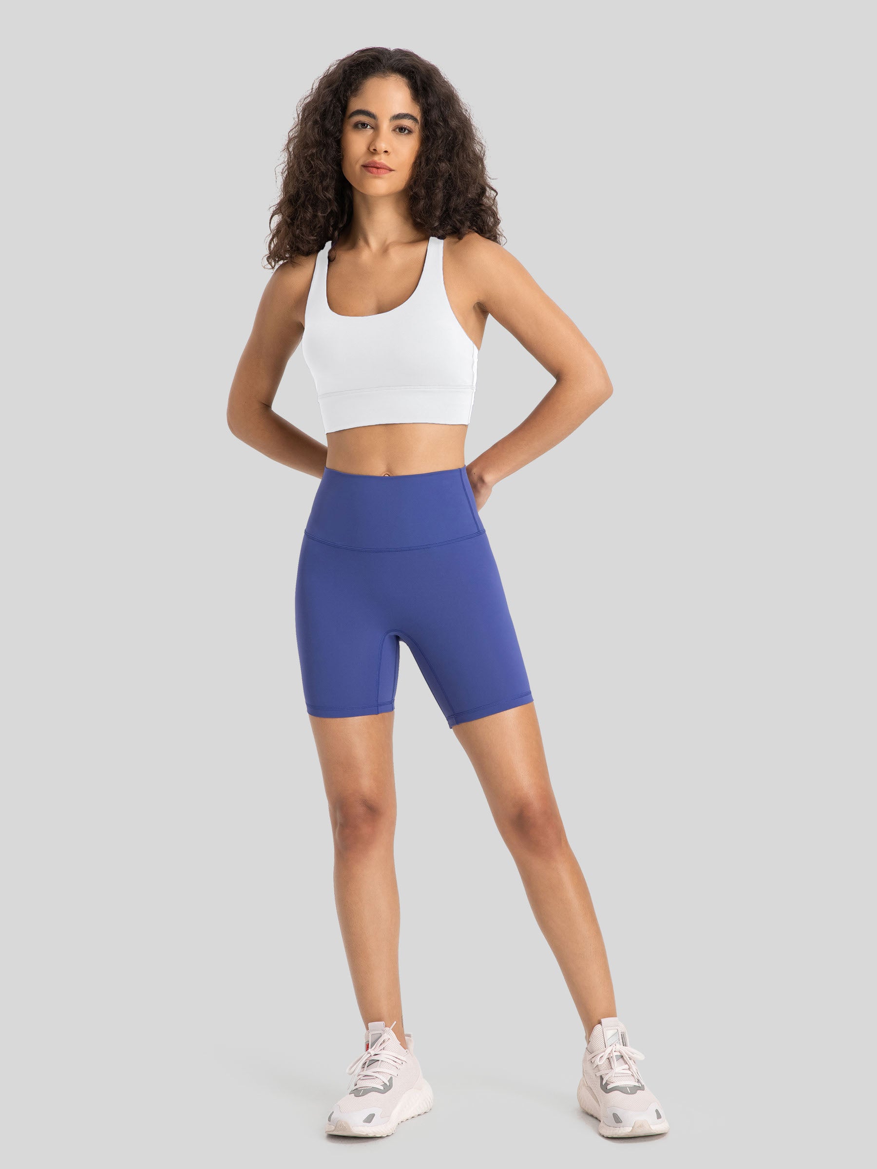 Womens Cross Back Yoga Bra white