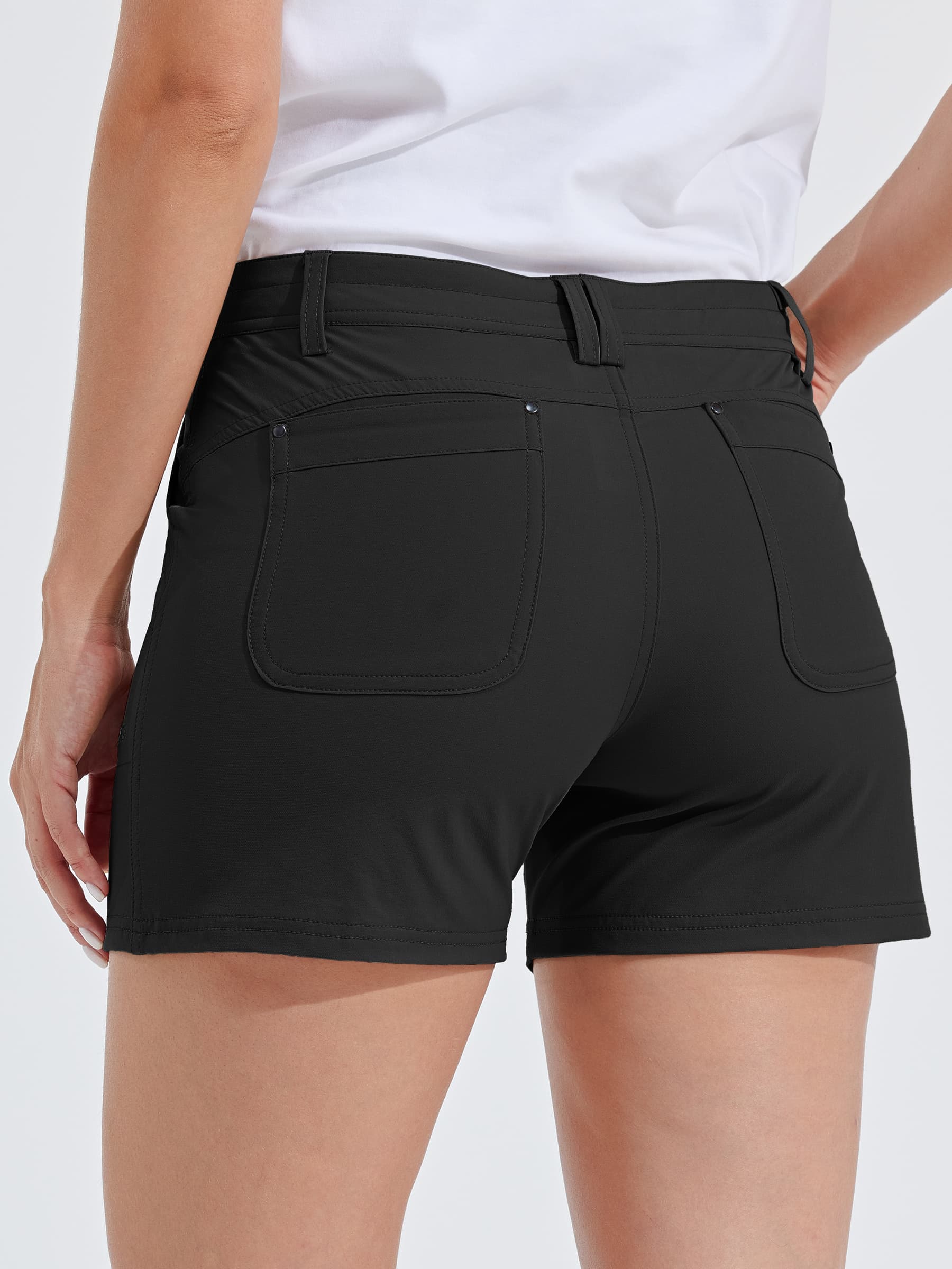 Womens Hiking Shorts 4.5 Inch black4