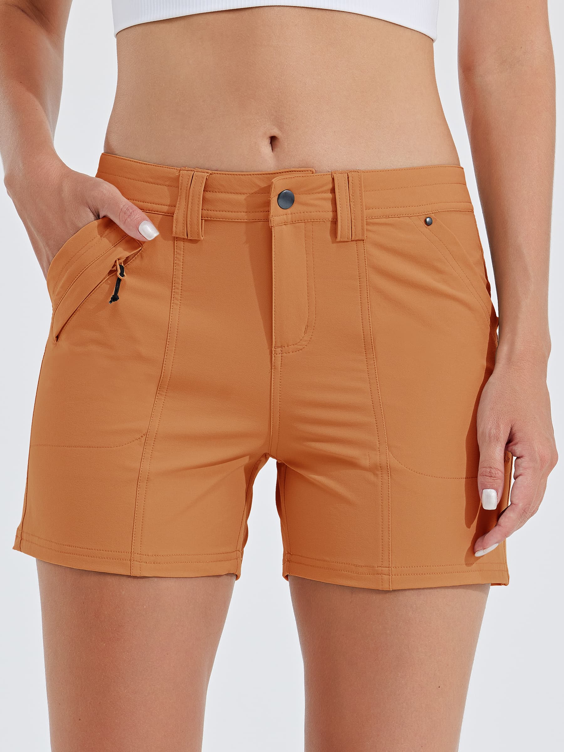 Womens Hiking Shorts 4.5 Inch copper1