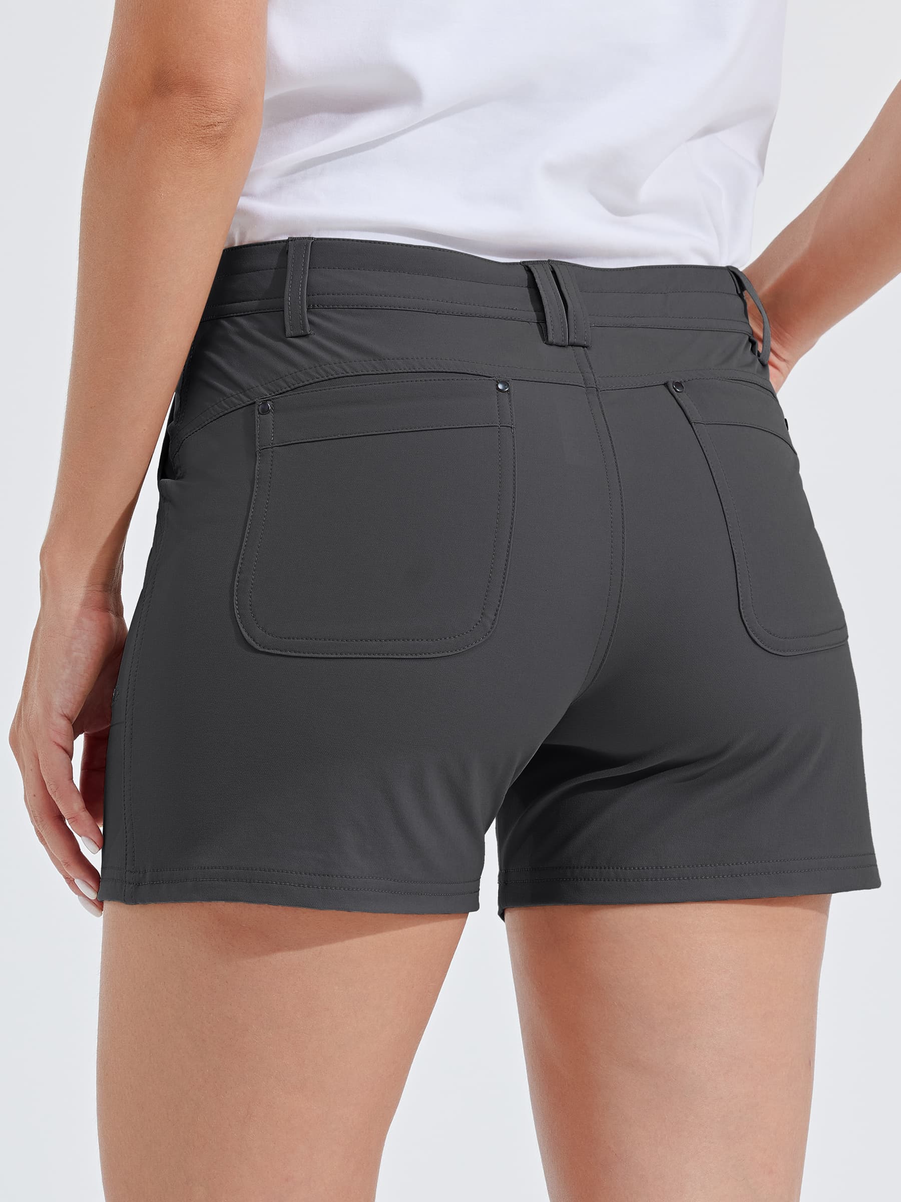 Womens Hiking Shorts 4.5 Inch dark gray4