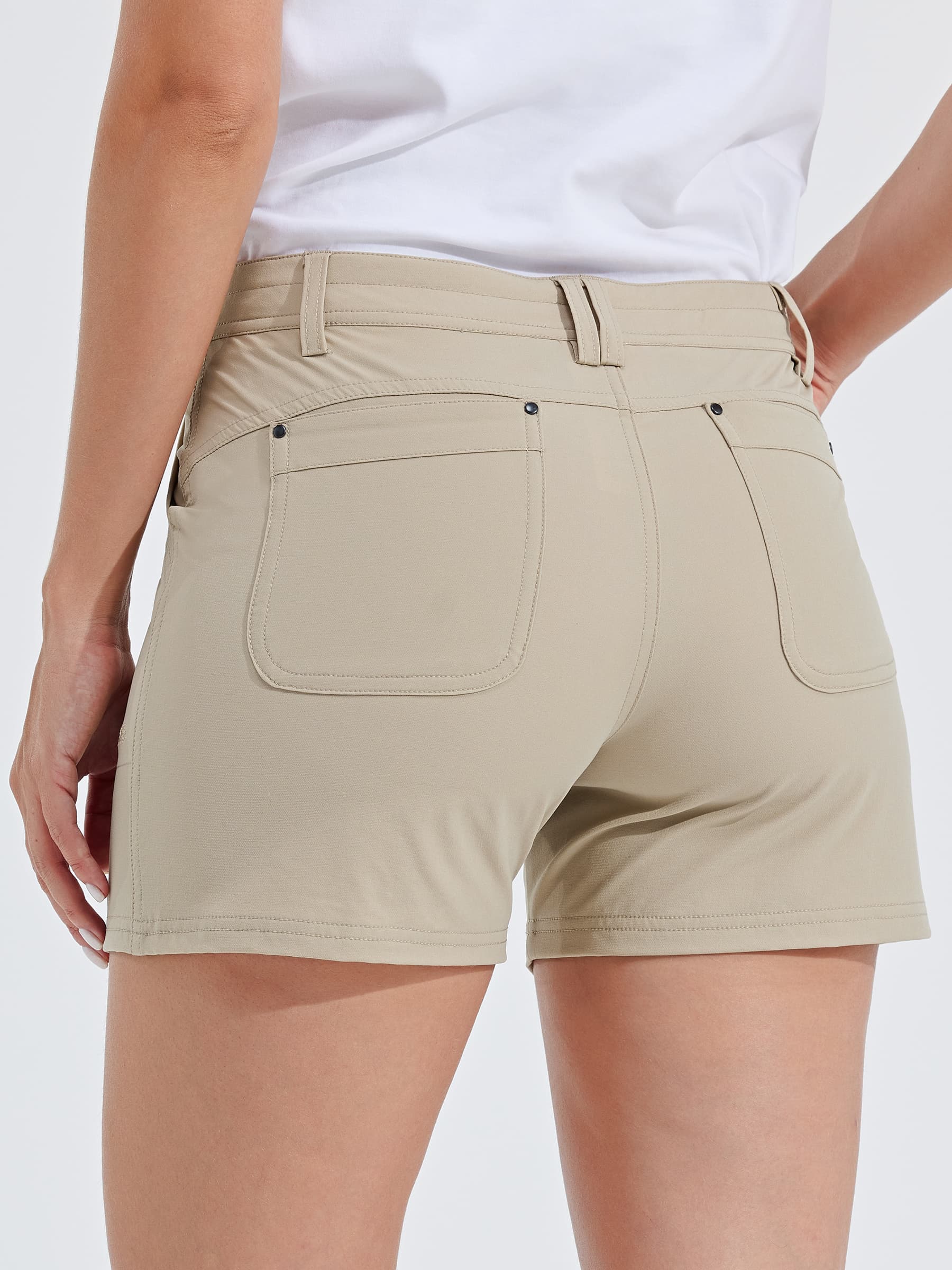 Womens Hiking Shorts 4.5 Inch khaki4
