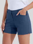 Willit Women's Golf Stretch Shorts 4.5 Inch in navy2