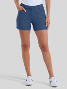 Willit Women's Golf Stretch Shorts 4.5 Inch in navy4