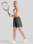 Wiliit Women's Hiking Athletic Shorts_dark gray5