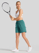 Wiliit Women's Hiking Athletic Shorts_teal5