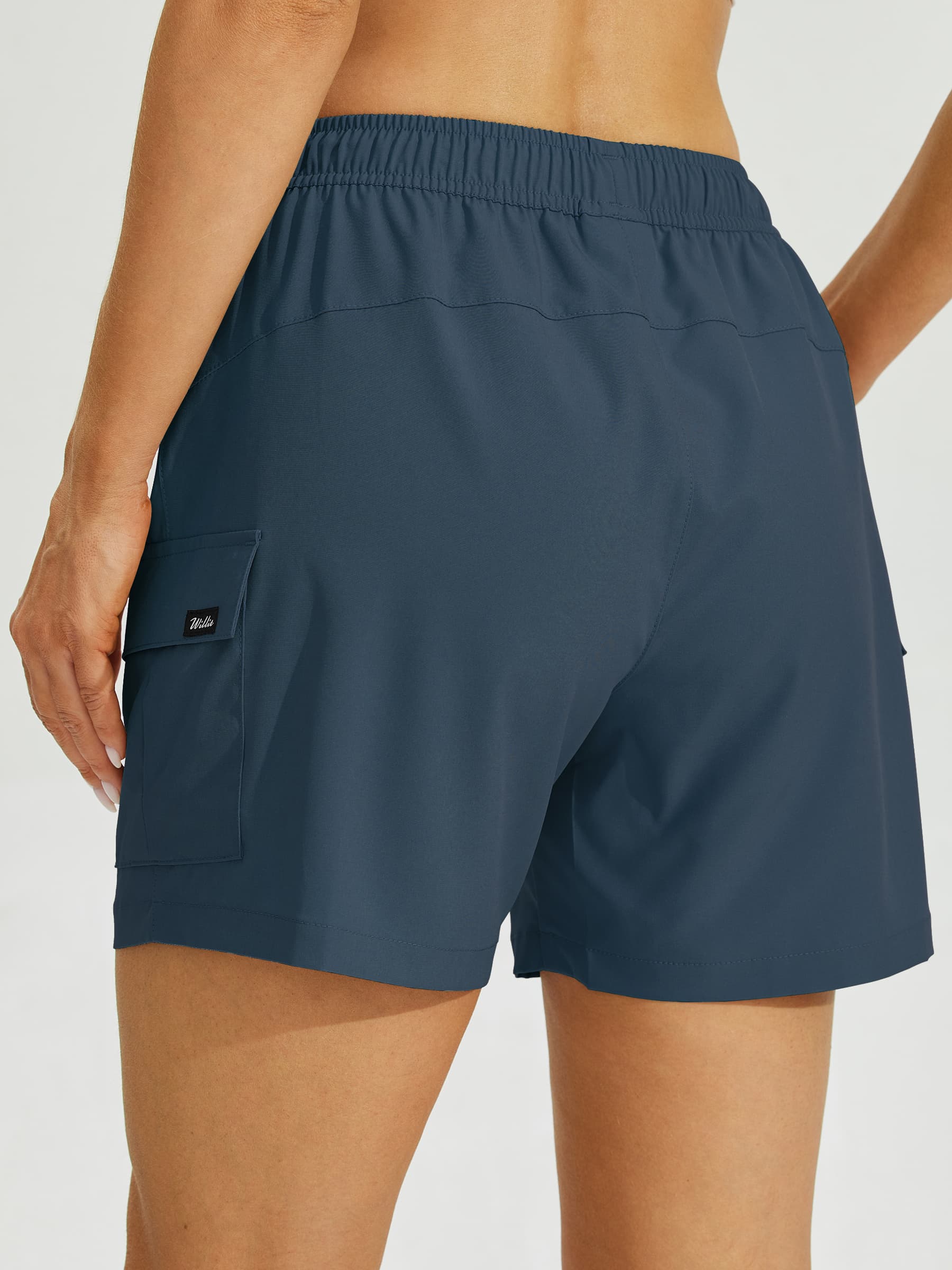 Willit Women's Hiking Workout Shorts in navy3