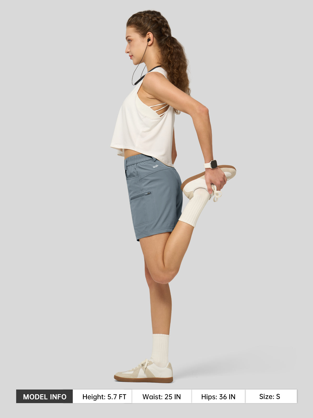 Willit Women's Hiking Shorts Quick Dry in blue5