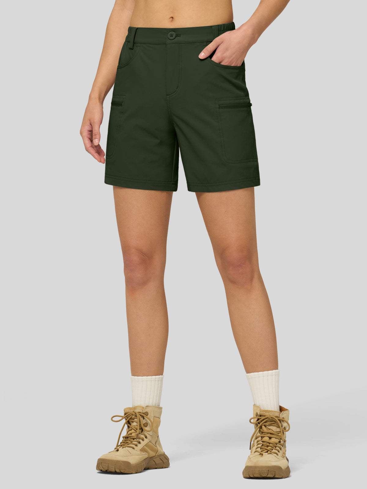 Willit Women's Hiking Shorts Quick Dry in armygreen1