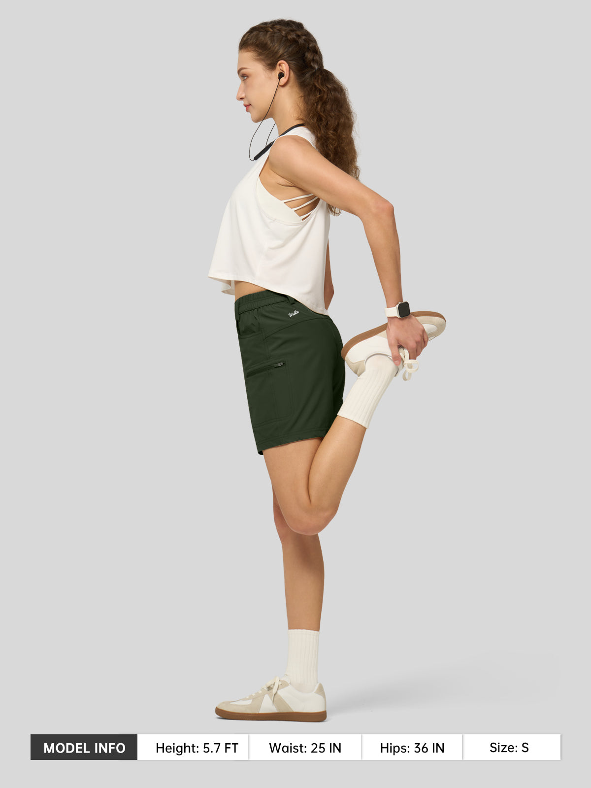 Willit Women's Hiking Shorts Quick Dry in armygreen5
