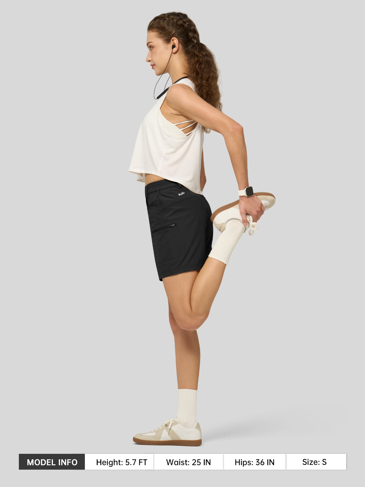 Willit Women's Hiking Shorts Quick Dry in black5