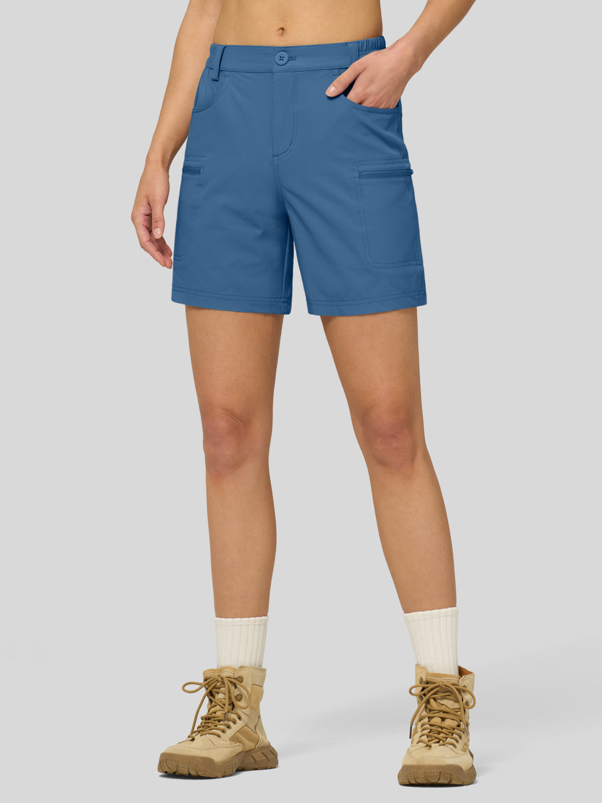 Willit Women's Hiking Shorts Quick Dry in blueashes1