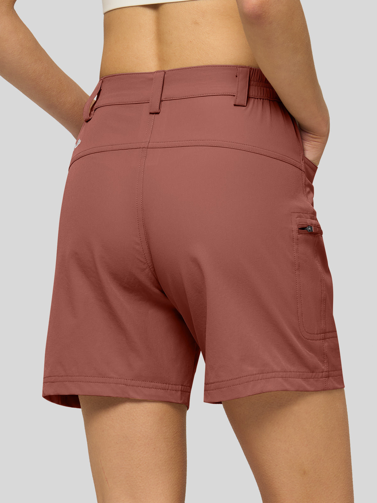 Willit Women's Hiking Shorts Quick Dry in cacao3