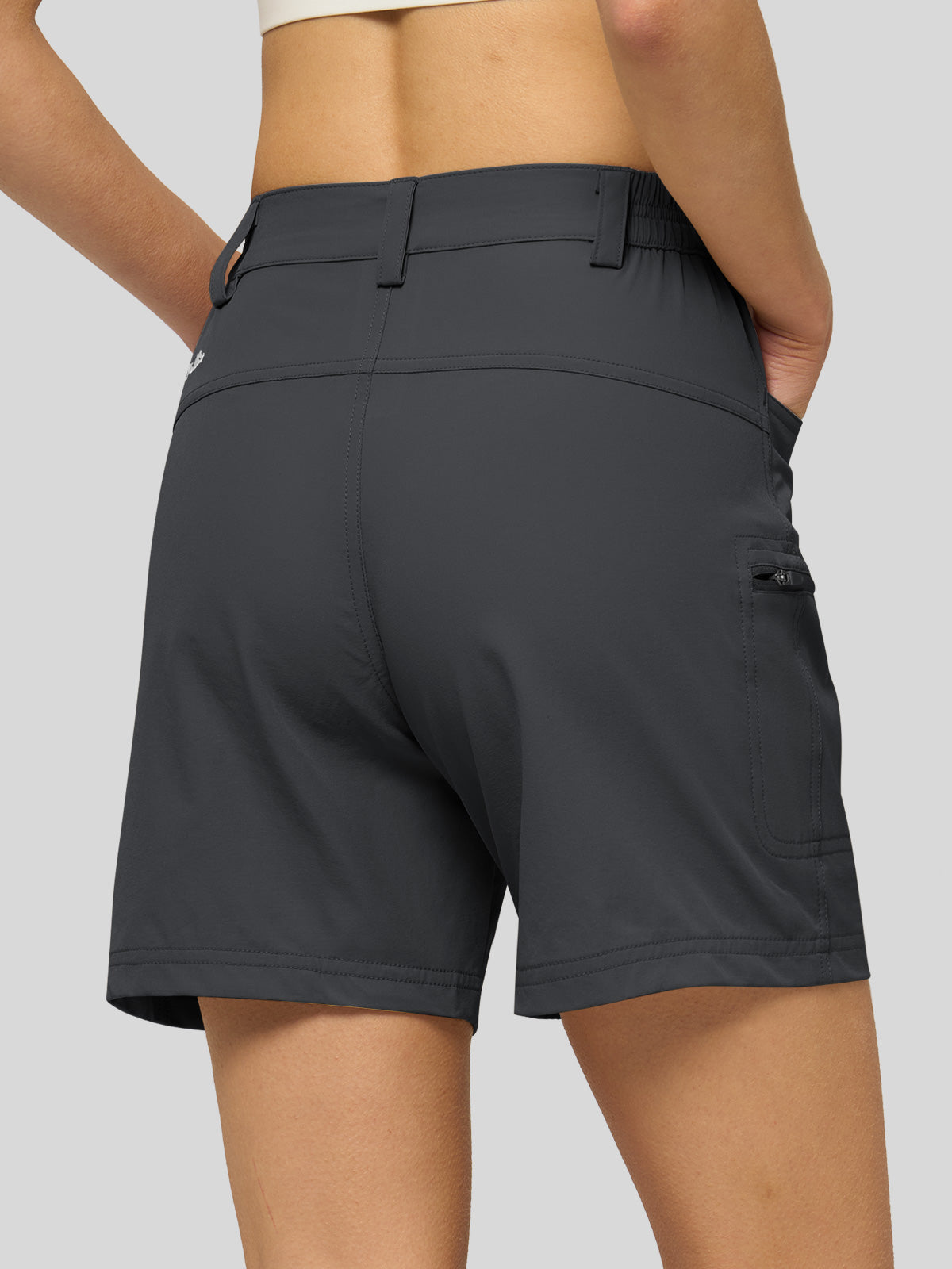 Willit Women's Hiking Shorts Quick Dry in deep gray3