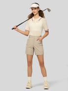 Willit Women's Hiking Shorts Quick Dry in light khaki4