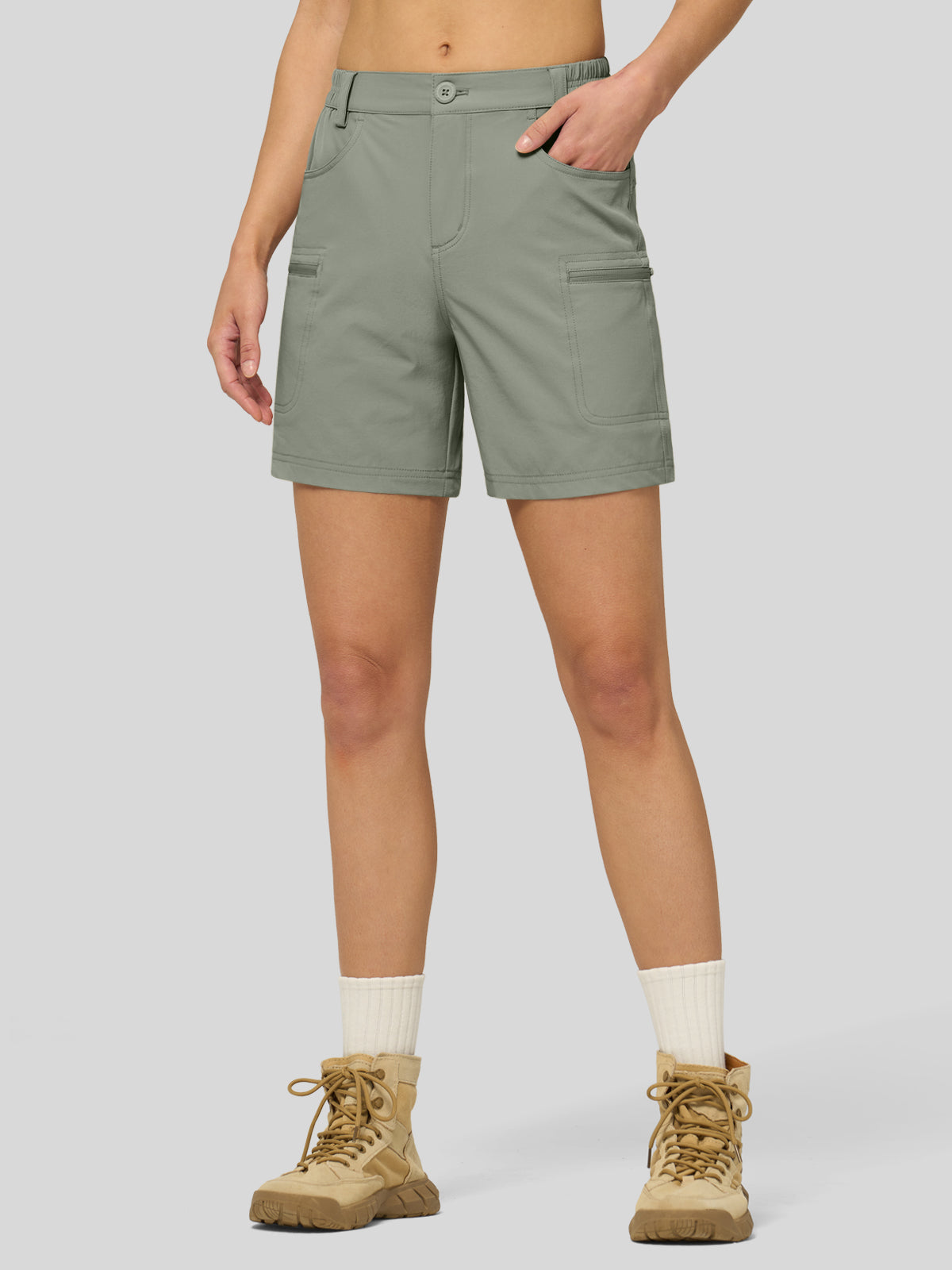 Willit Women's Hiking Shorts Quick Dry in sagegreen1