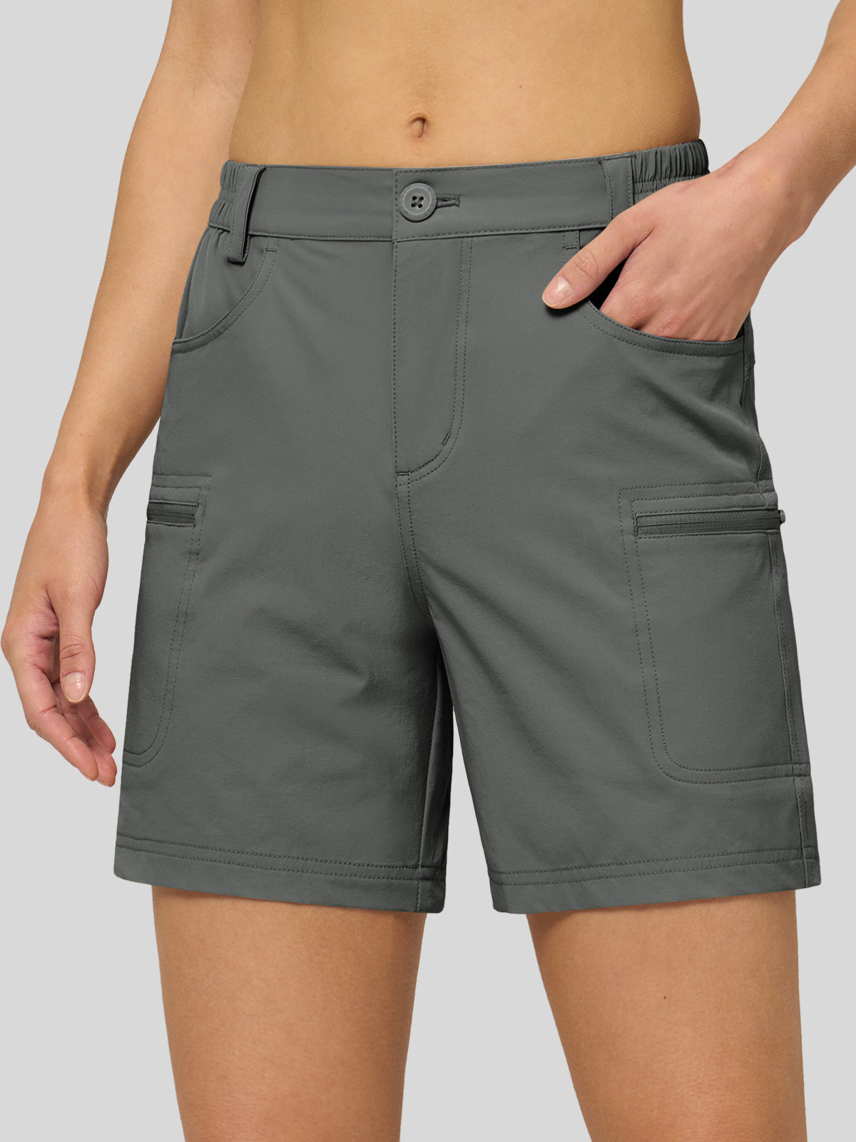 Willit Women's Hiking Shorts Quick Dry in steel gray2