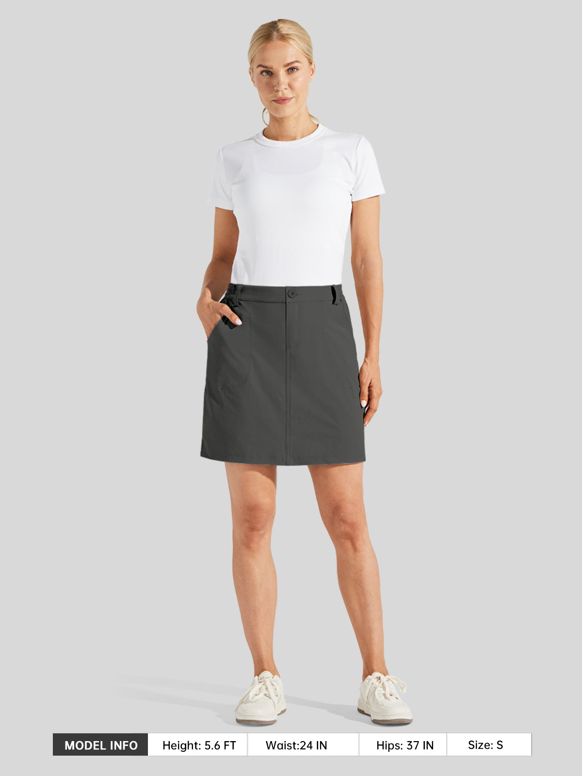 Willit Women's Lightweight Outdoor Skort_deep gray