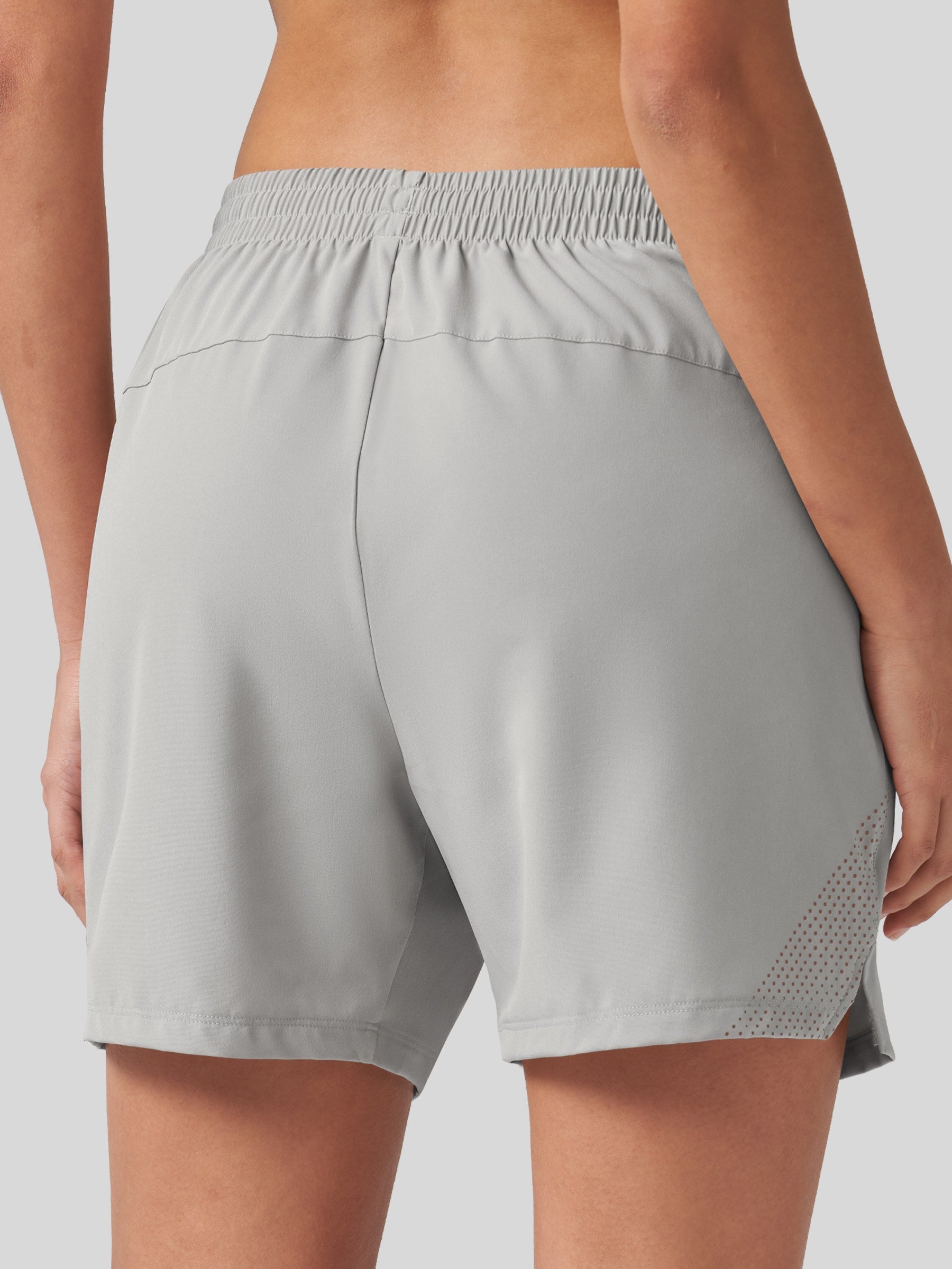 Willit Women's Active Trek Shorts 7 Inch in light gray2