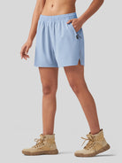 Willit Women's Active Trek Shorts 7 Inch in light blue4