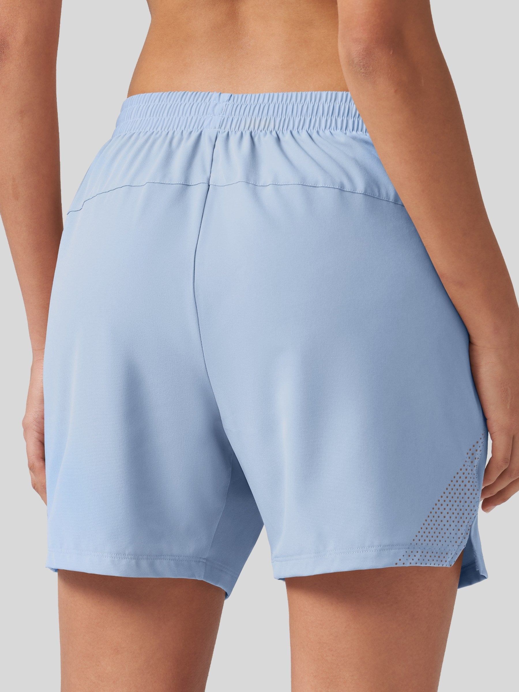 Willit Women's Active Trek Shorts 7 Inch in light blue2