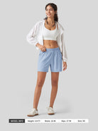 Willit Women's Active Trek Shorts 7 Inch in light blue6