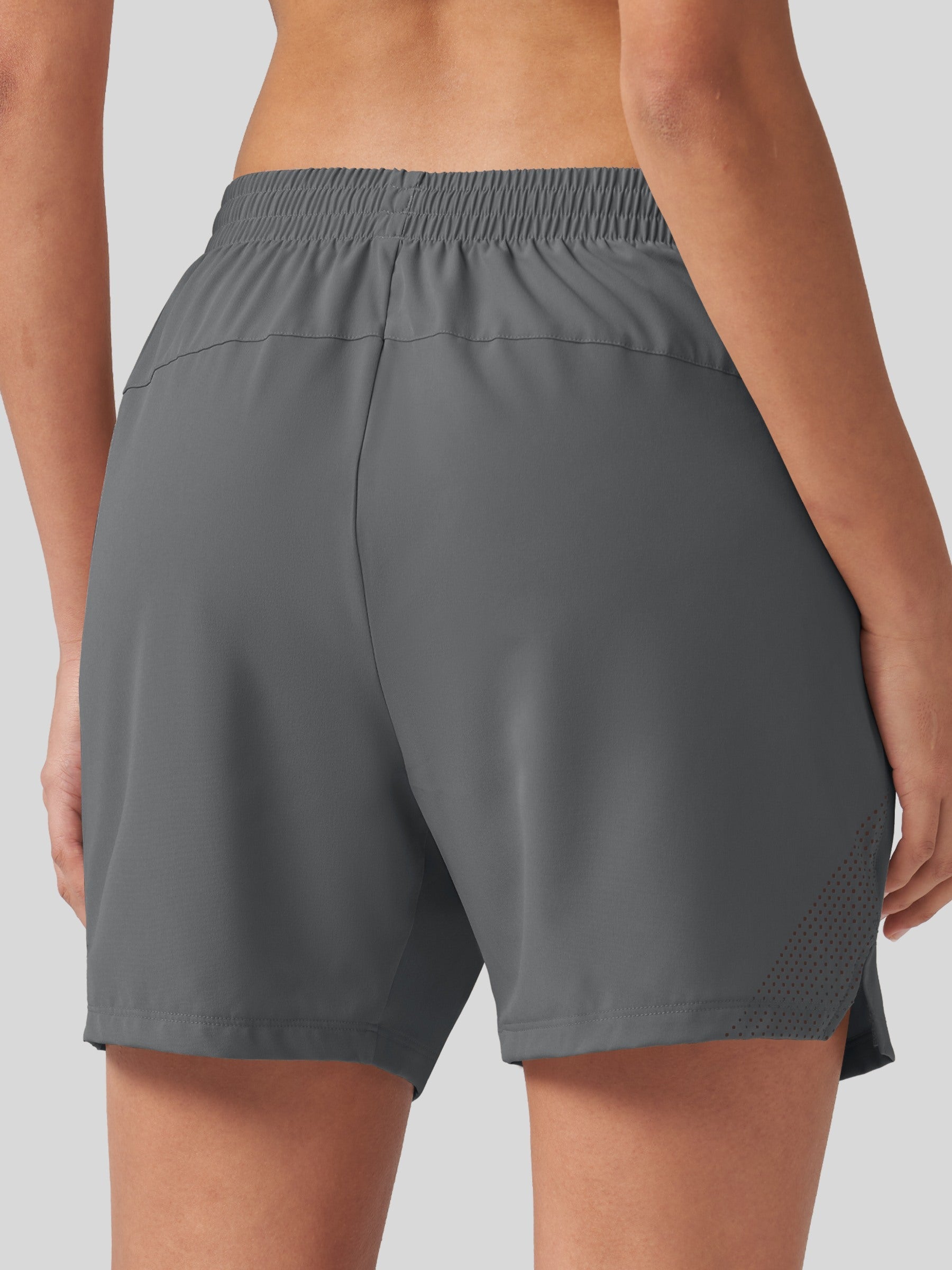 Willit Women's Active Trek Shorts 7 Inch in deep gray2