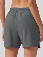 Willit Women's Active Trek Shorts 7 Inch in deep gray2