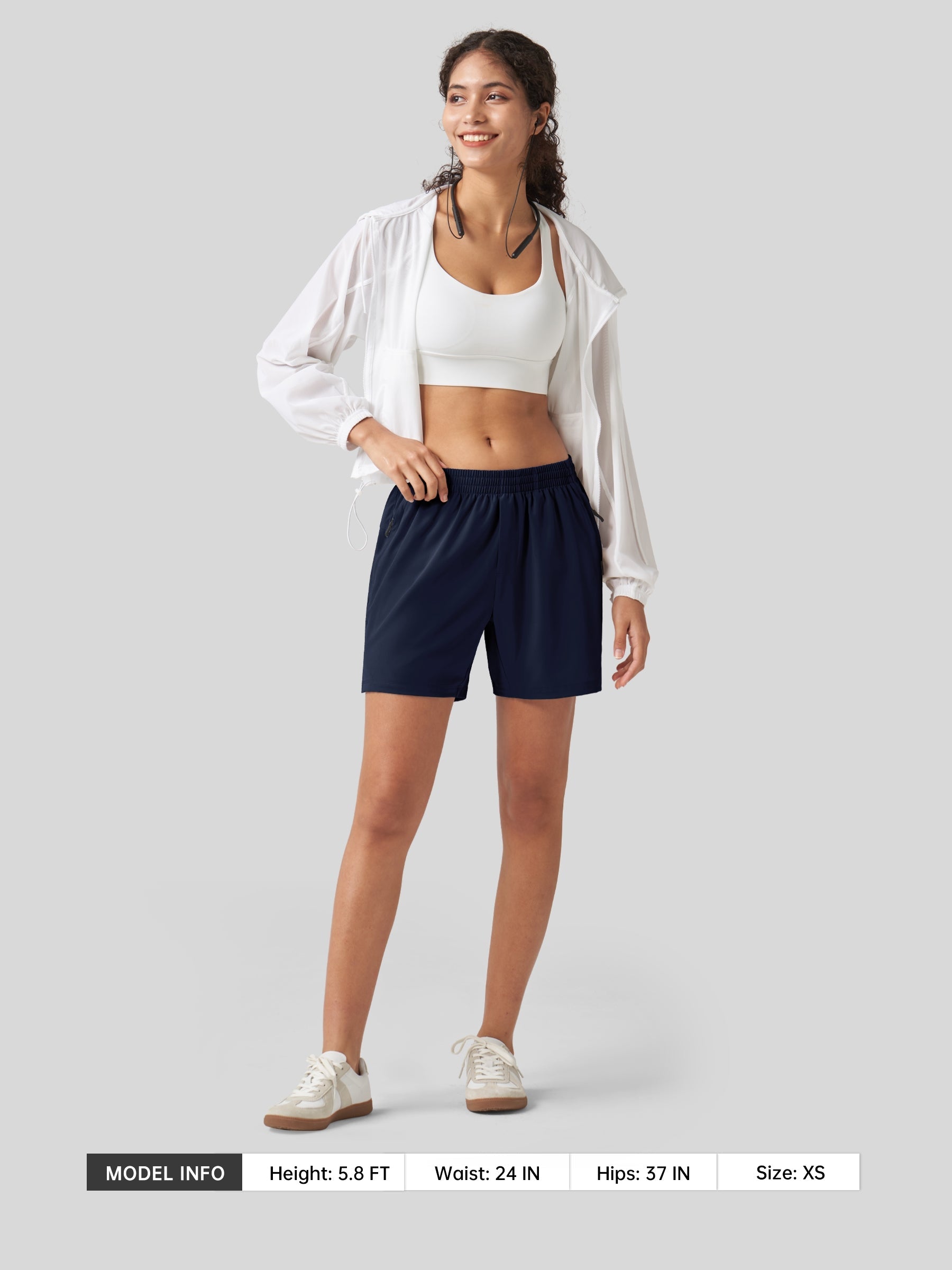 Willit Women's Active Trek Shorts 7 Inch in navy6