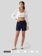Willit Women's Active Trek Shorts 7 Inch in navy6
