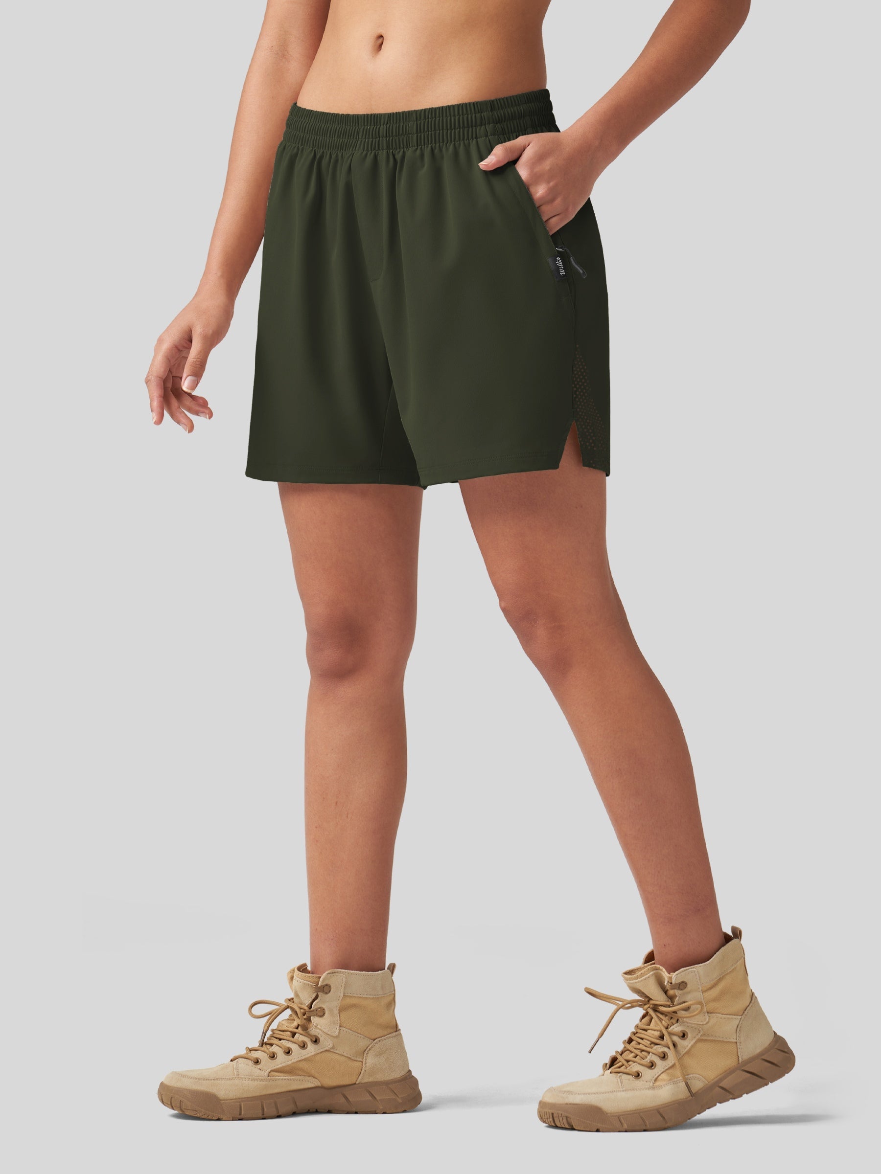 Willit Women's Active Trek Shorts 7 Inch in olive4
