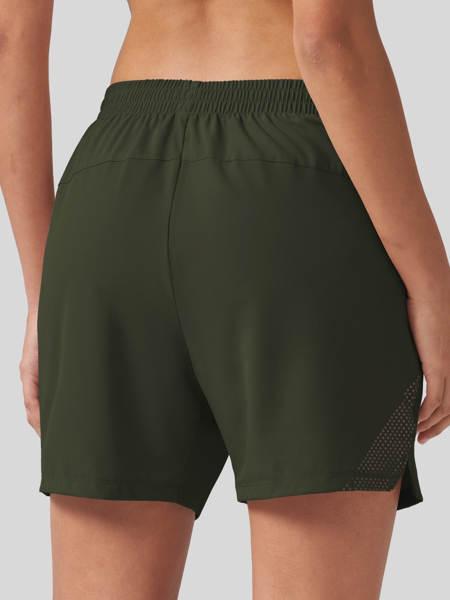 Willit Women's Active Trek Shorts 7 Inch in olive2