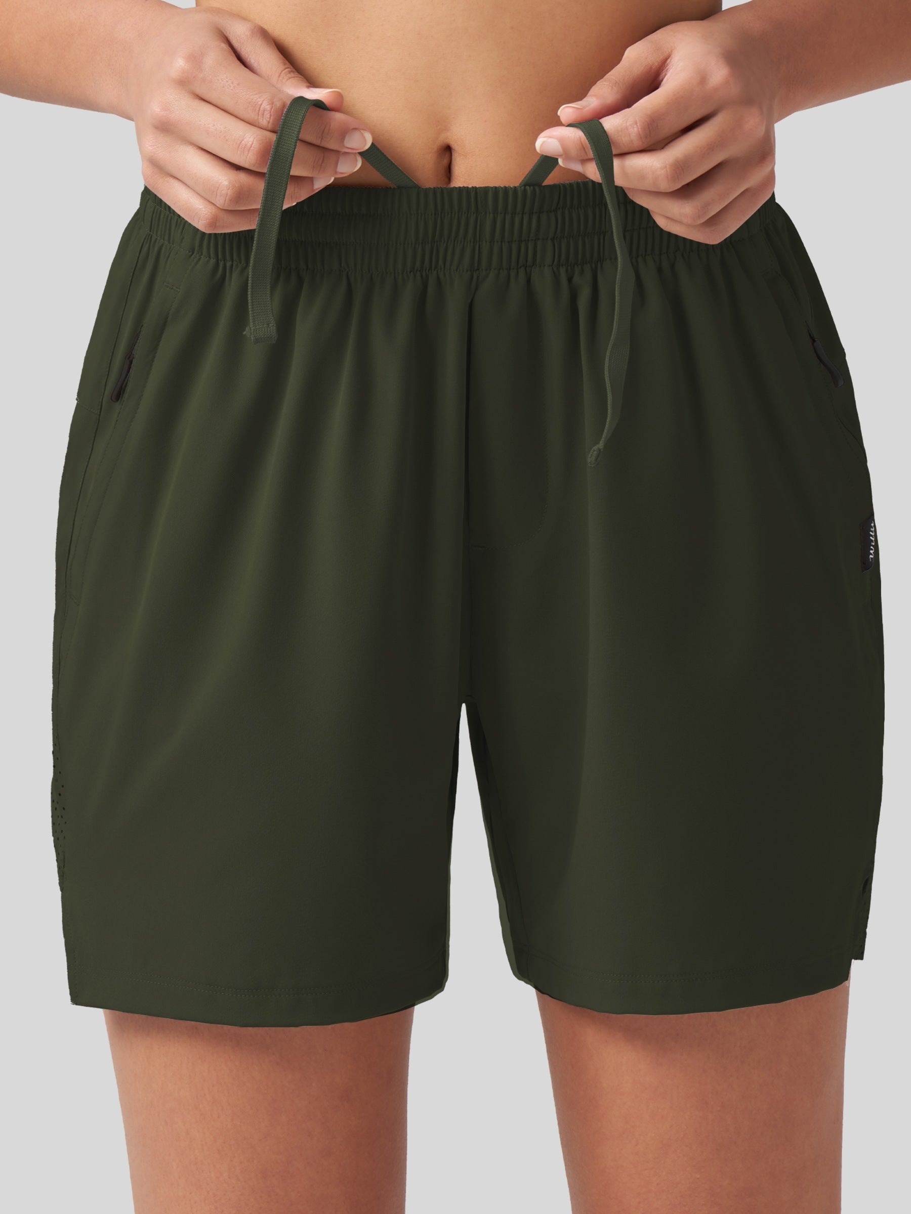 Willit Women's Active Trek Shorts 7 Inch in olive3