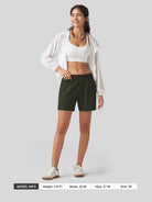 Willit Women's Active Trek Shorts 7 Inch in olive6
