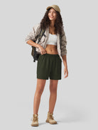 Willit Women's Active Trek Shorts 7 Inch in olive5