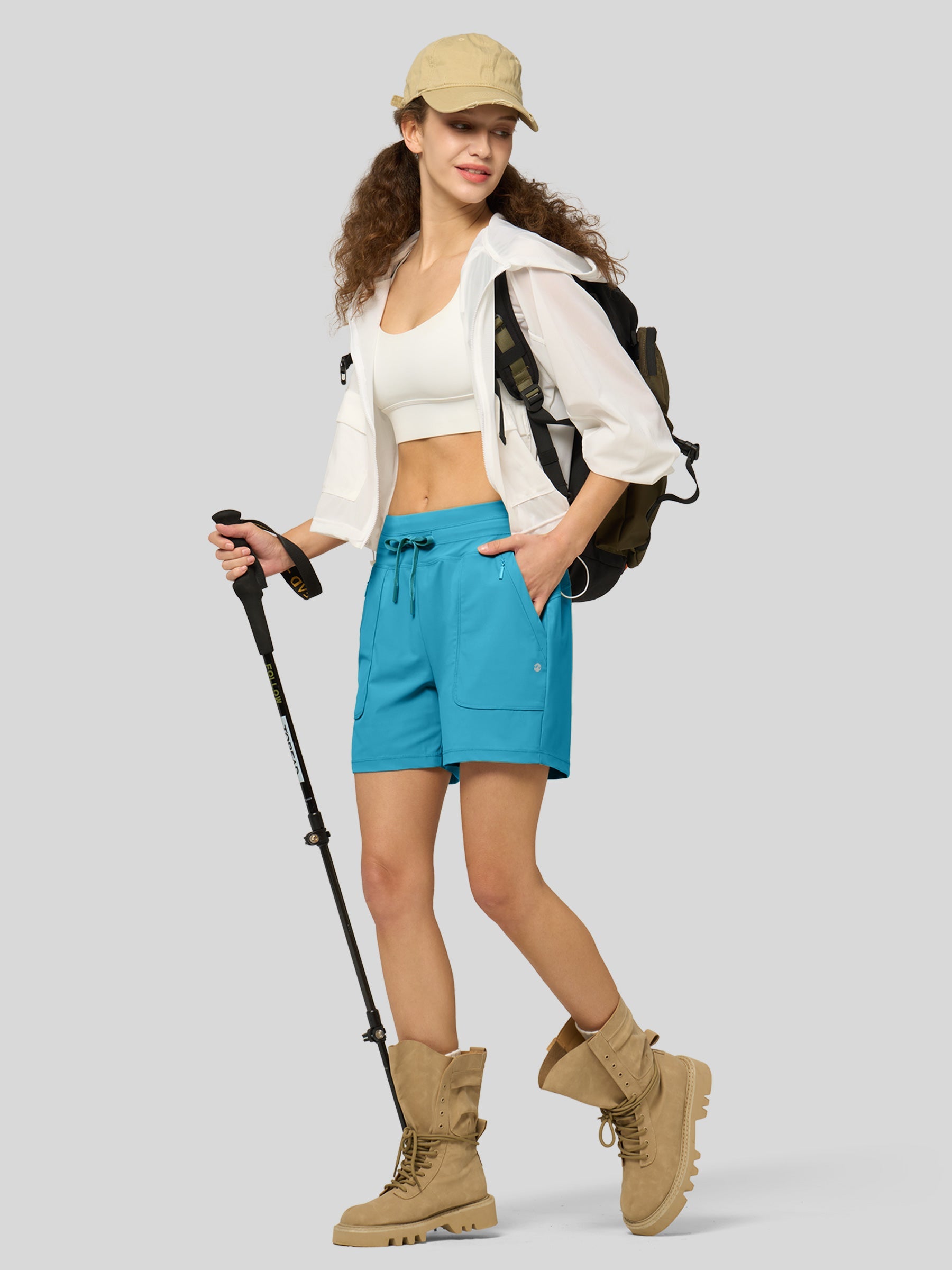 Willit Women's Quick-Dry Workout Shorts 5 Inch in atoll4