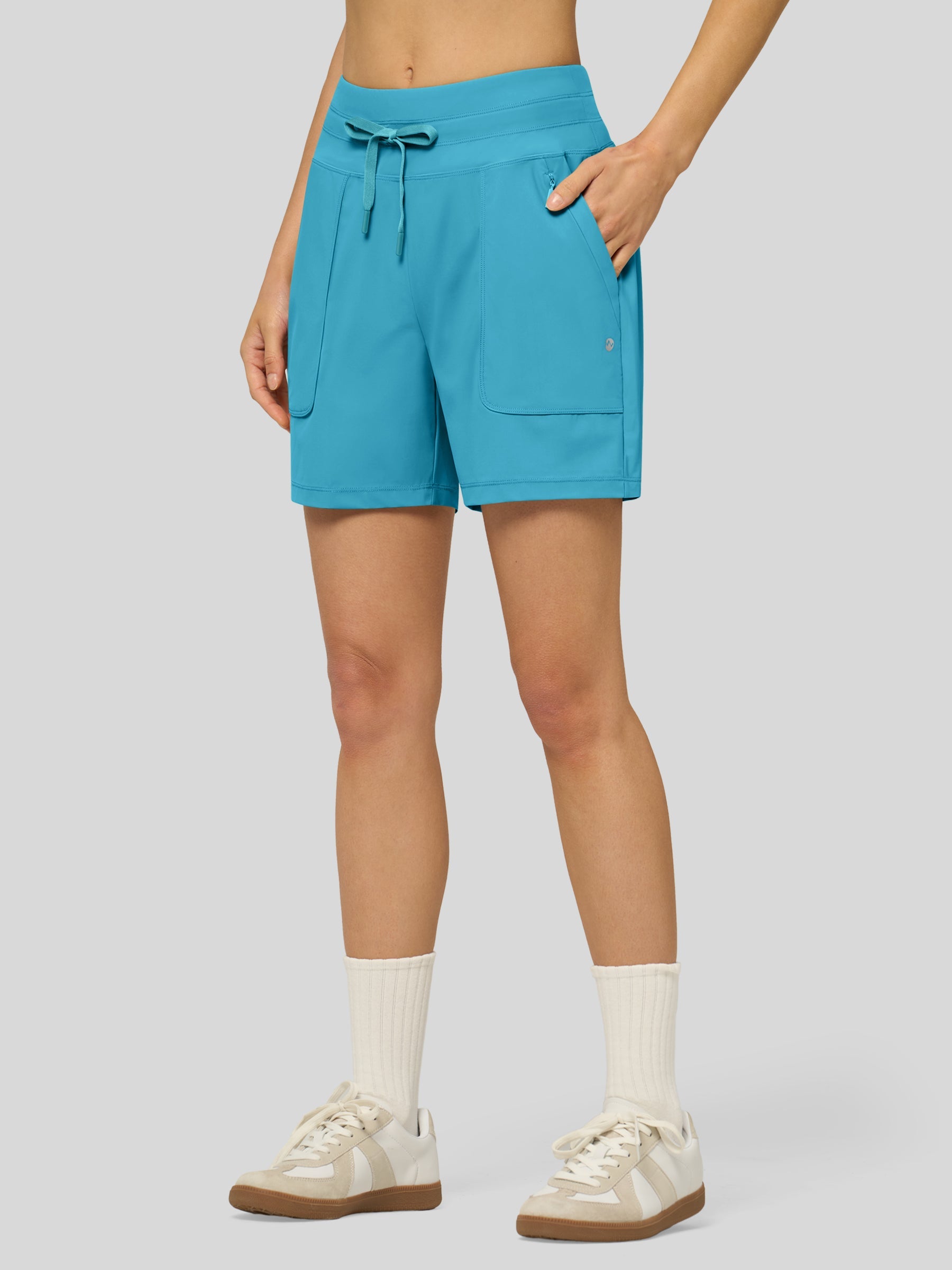 Willit Women's Quick-Dry Workout Shorts 5 Inch in atoll2